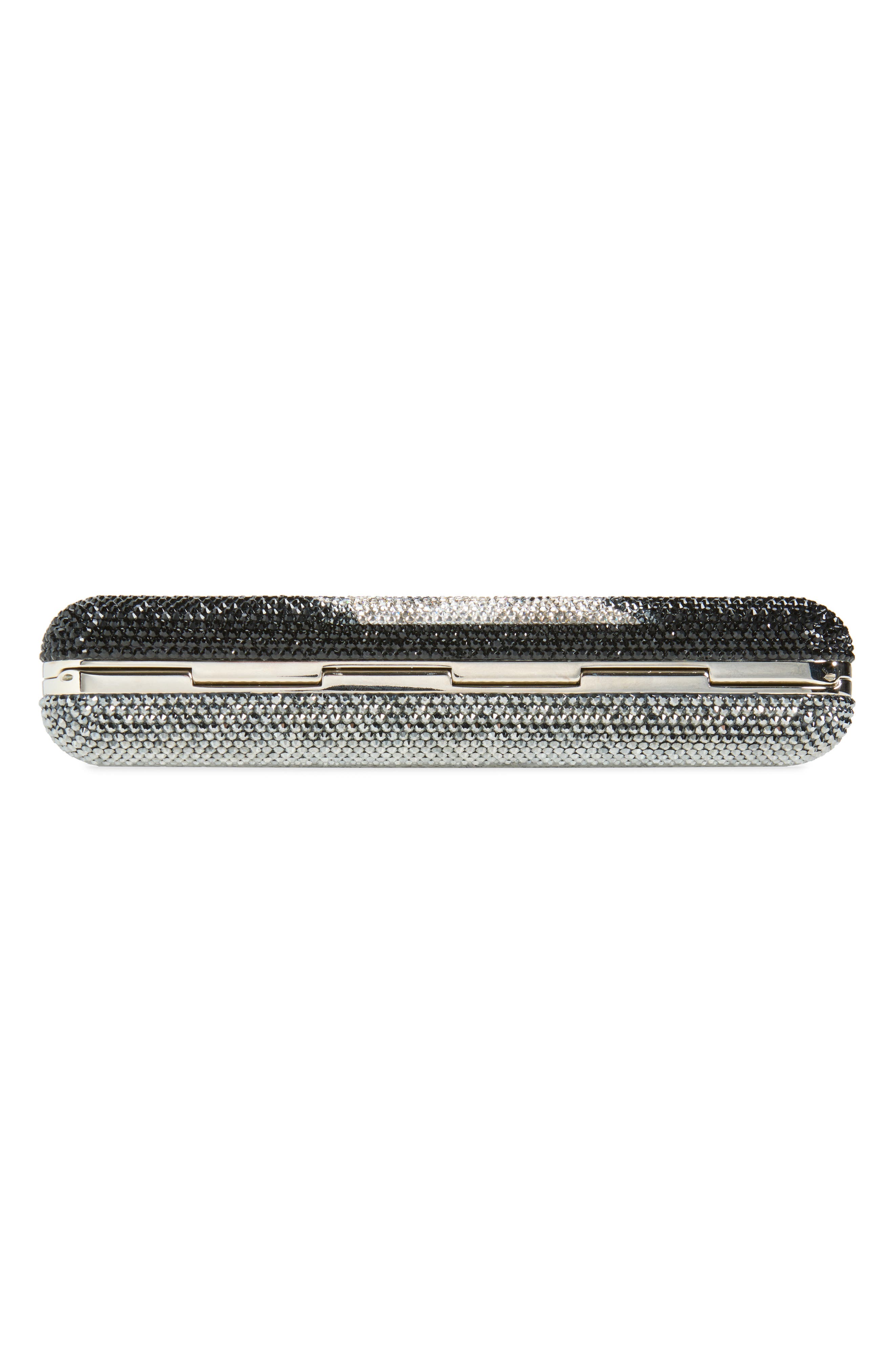 JUDITH LEIBER COUTURE Marilyn Slim Slide Clutch, Alternate, color, Silver Jet Multi