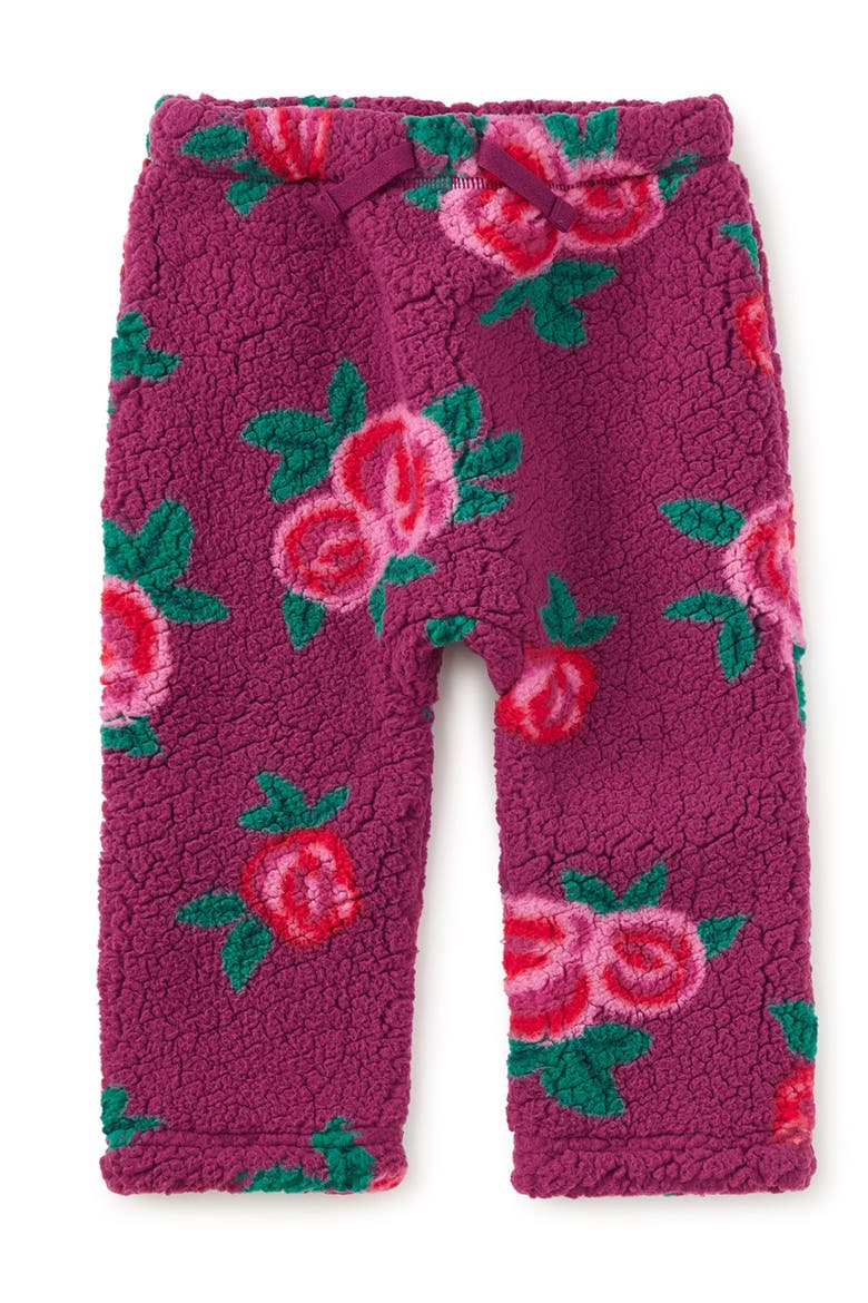 Teddy Fleece Baby Pants, Main, color, Painted Rose