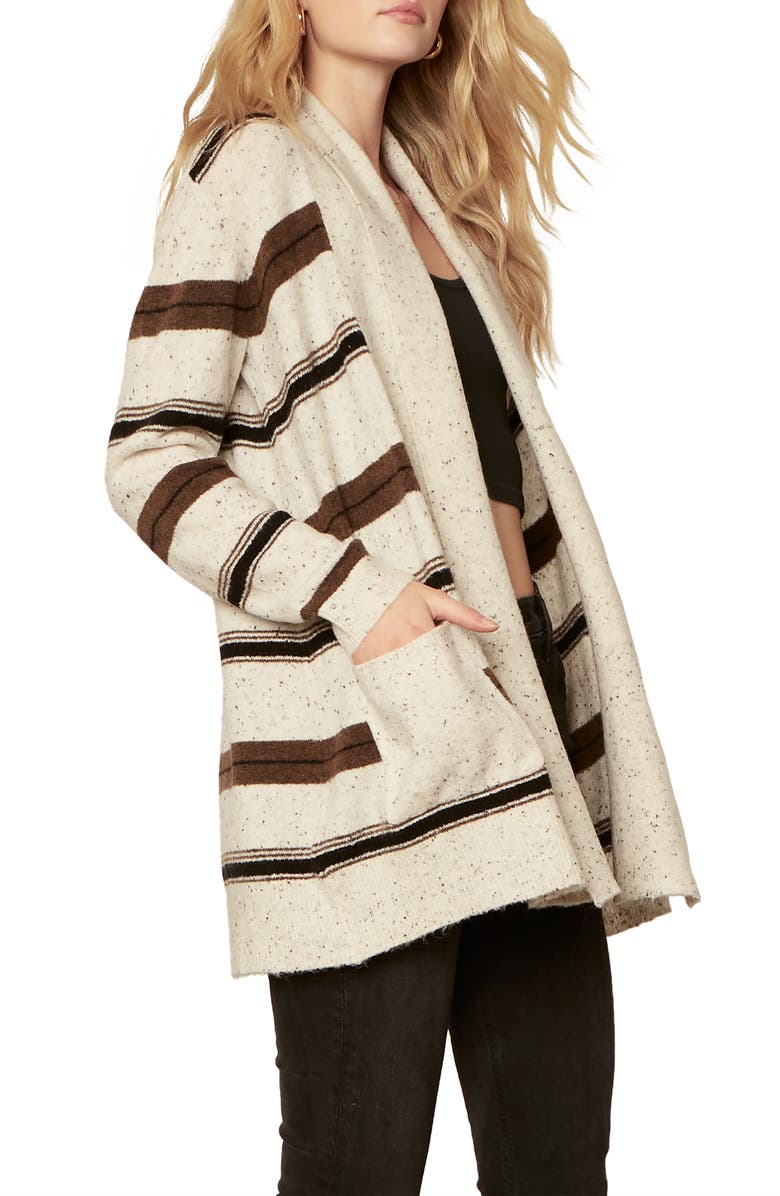 BB Dakota by Steve Madden BB Dakota Take It In Stripe Open Cardigan, Alternate, color,
