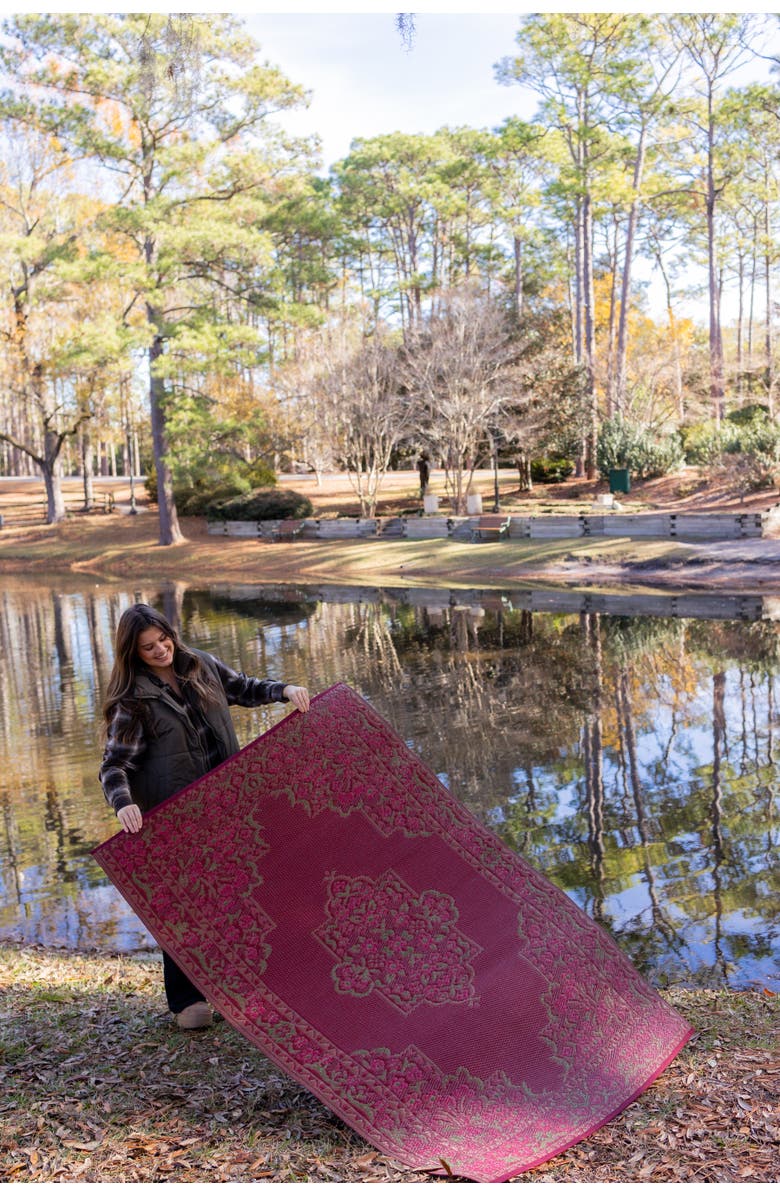 Mad Mats Bouquet Red Rug, Alternate, color, 6'X9'