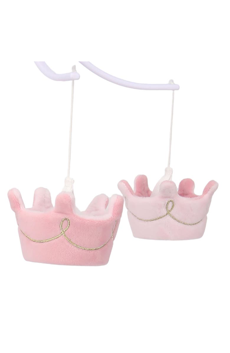 Lambs & Ivy Disney Princesses Crown Musical Baby Crib Mobile Soother Toy, Alternate, color, Pink