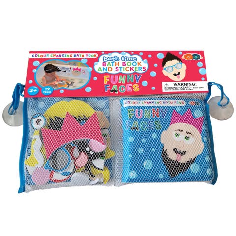 Bath Time, Book & Stickers, Funny Faces, Water Play Toy, Kids 3+
