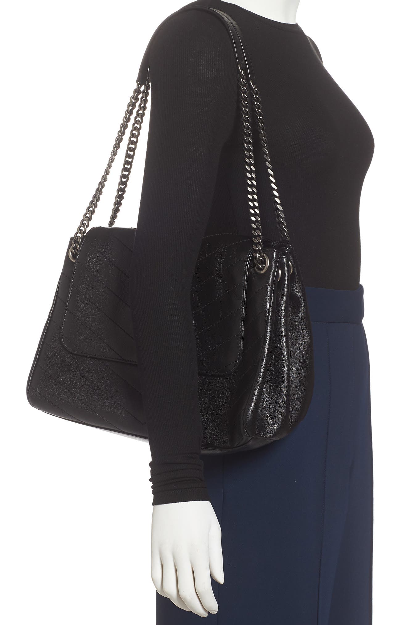 Saint Laurent Medium Nolita Leather Shoulder Bag, Alternate, color, 