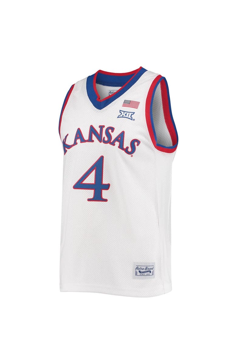 Retro Brand Men's Original Retro Brand Devonte' Graham White Kansas Jayhawks Commemorative Classic Basketball Jersey, Alternate, color, 