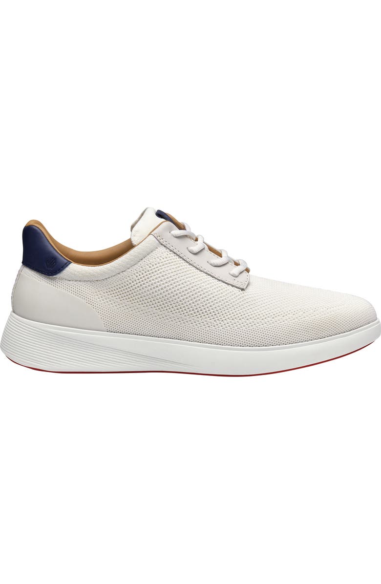 Johnston & Murphy Ackerson Knit Plain Toe Sneaker, Alternate, color, White Knit