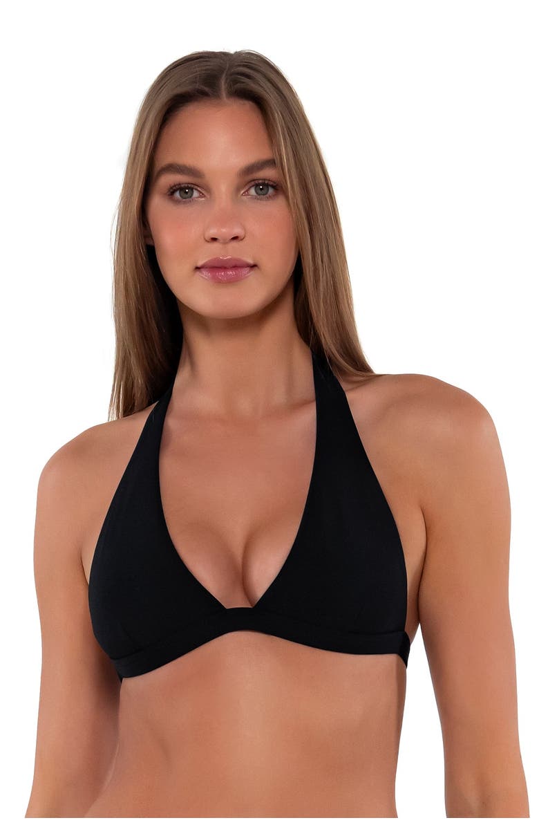 Sunsets Faith Halter Bikini Swimsuit Top, Alternate, color, 