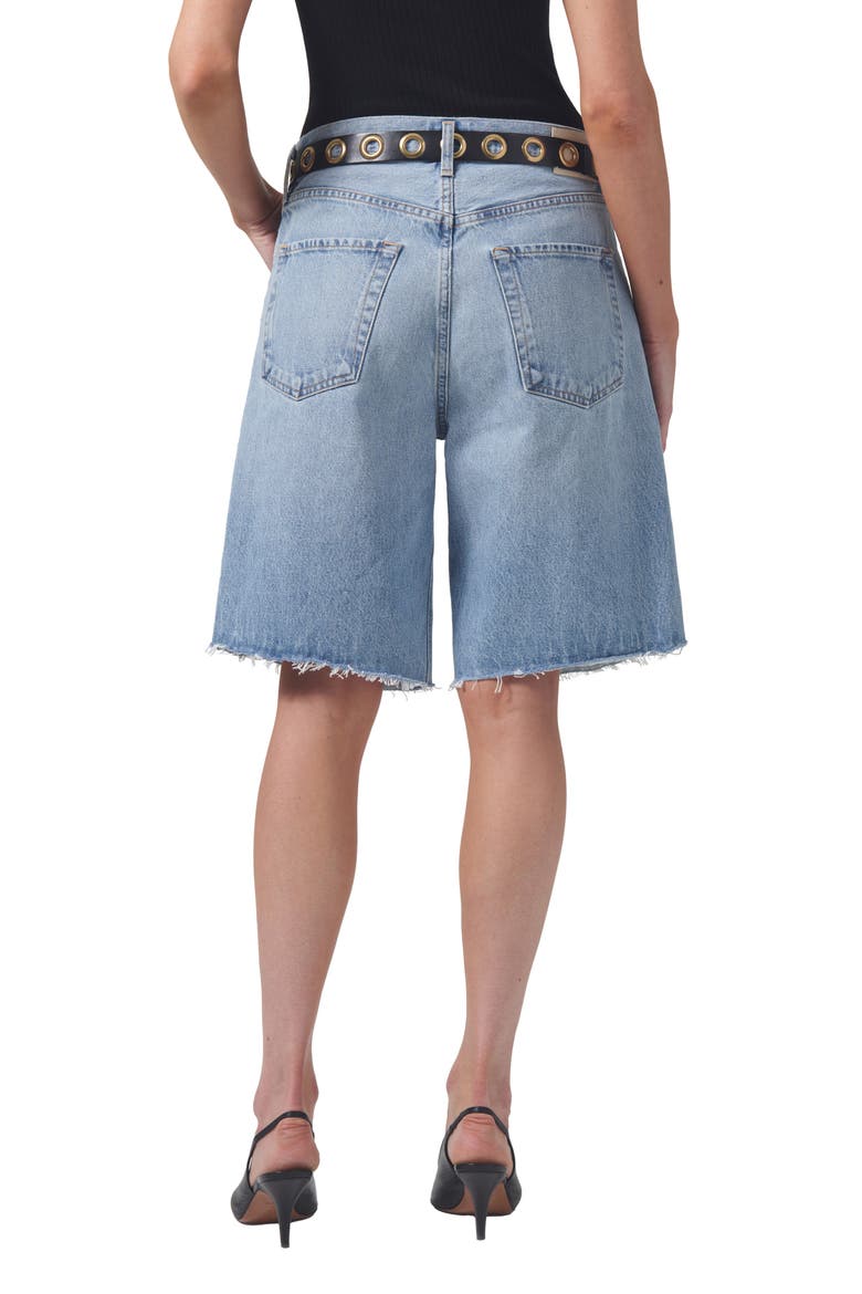 Ayla High Waist Baggy Long Denim Shorts, Alternate, color, GEMINI