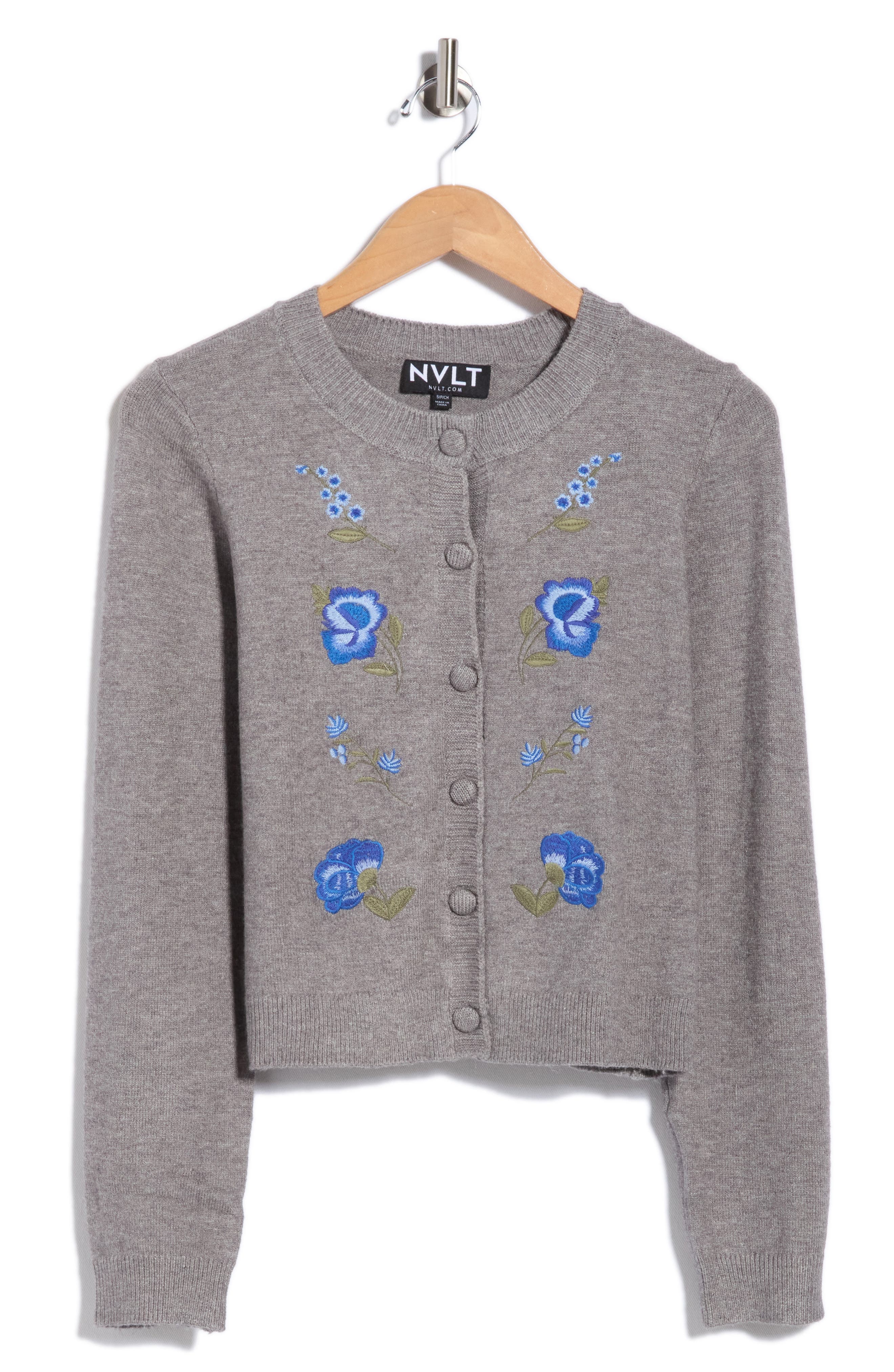 Floral Embroidered Cardigan