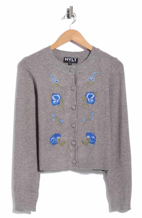 Floral Embroidered Cardigan