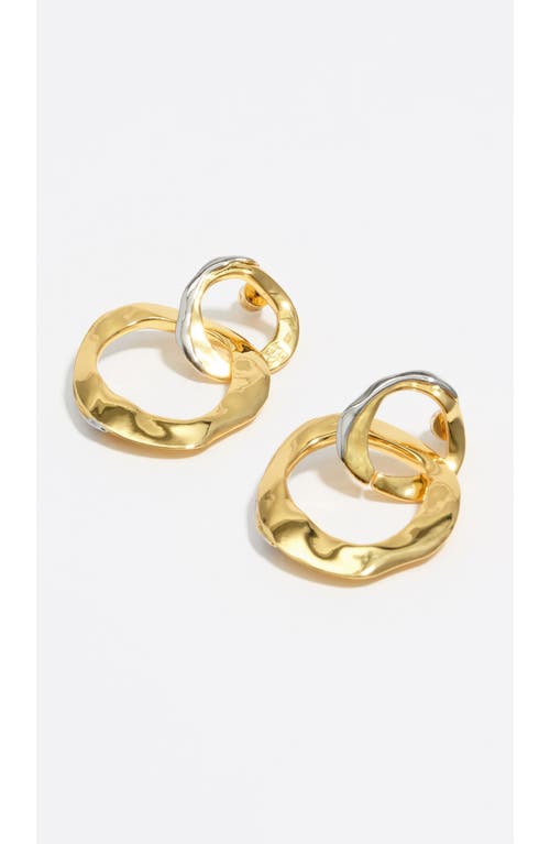 Bimba Y Lola Two-tone Textured Earrings In Gold