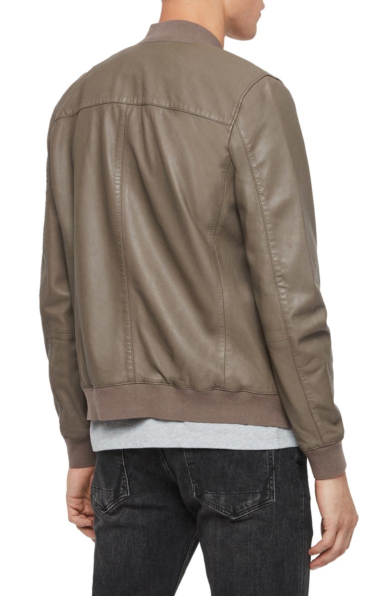 AllSaints Kino Leather Bomber Jacket, Alternate, color, 