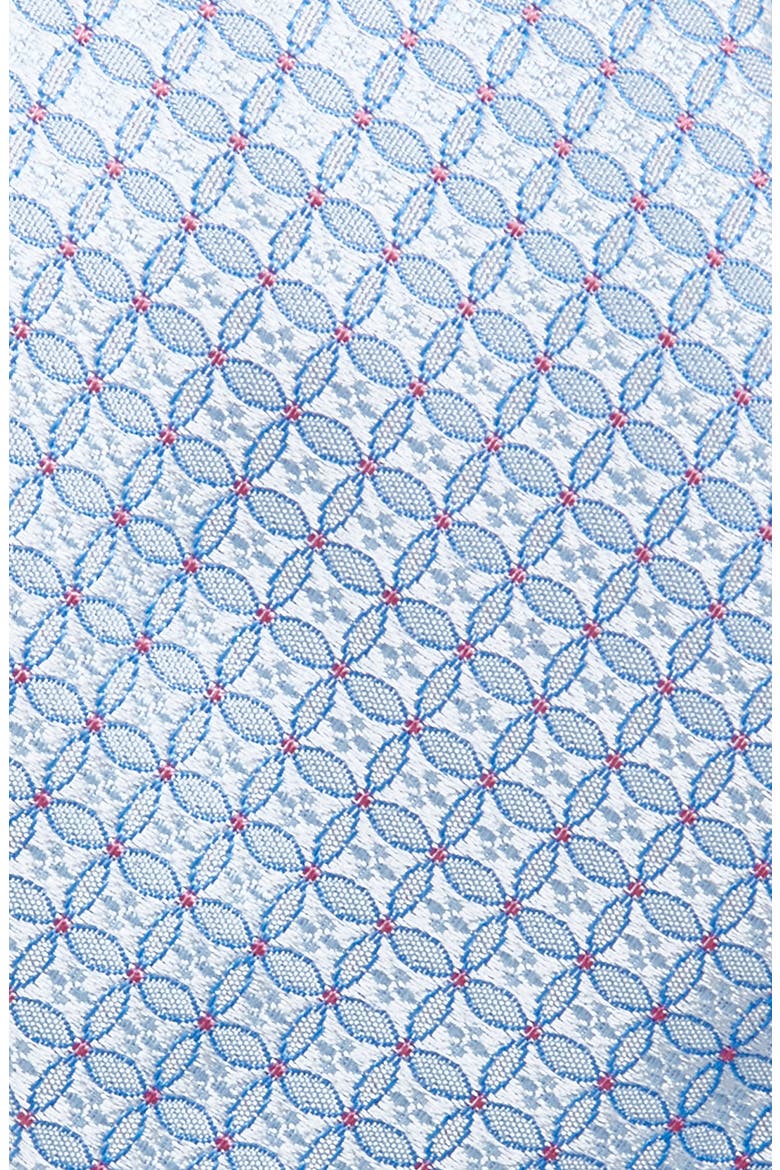 Micromedallion Silk Jacquard Tie, Alternate, color, LIGHT/ PASTEL BLUE
