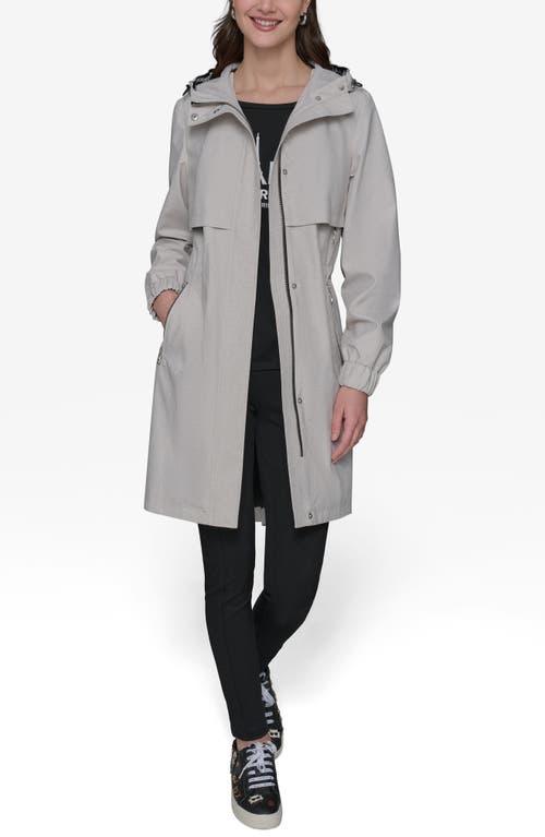 Karl Lagerfeld Paris Double L Quilted Coat In Sand