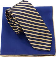 Ben Sherman Stripe Tie & Pocket Square Box Set