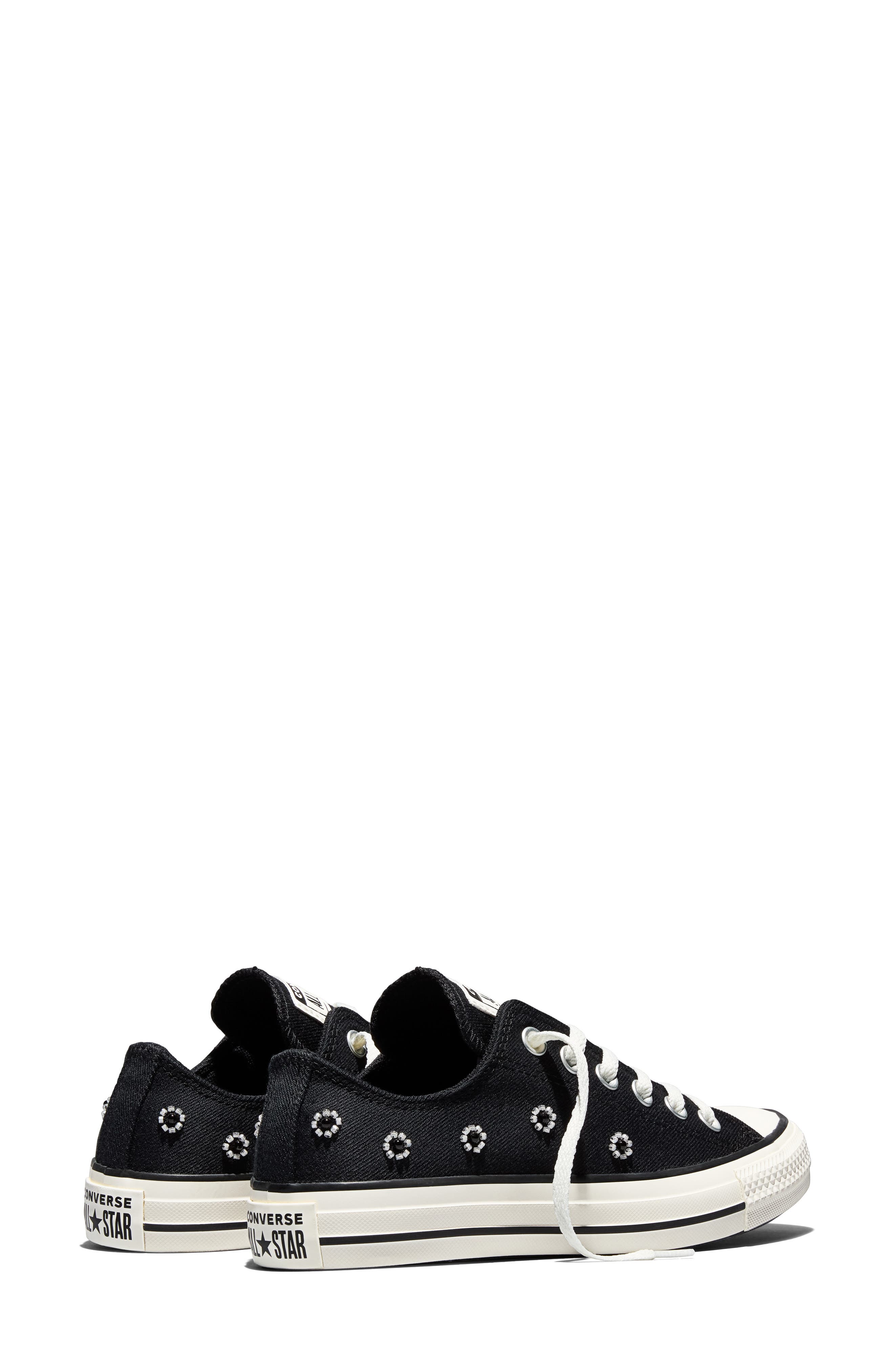 Converse Chuck Taylor<sup>®</sup> All Star<sup>®</sup> Beaded Low Top Sneaker, Alternate, color, Black/ Egret/ Black