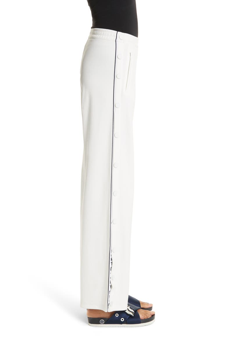 Tory Sport Banner Tearaway Track Pants, Alternate, color, SNOW WHITE