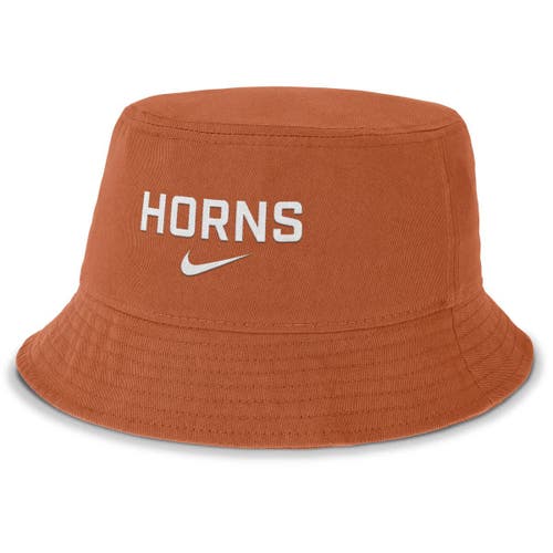 Nike Texas Orange Texas Longhorns Apex Primetime Bucket Hat In Brown