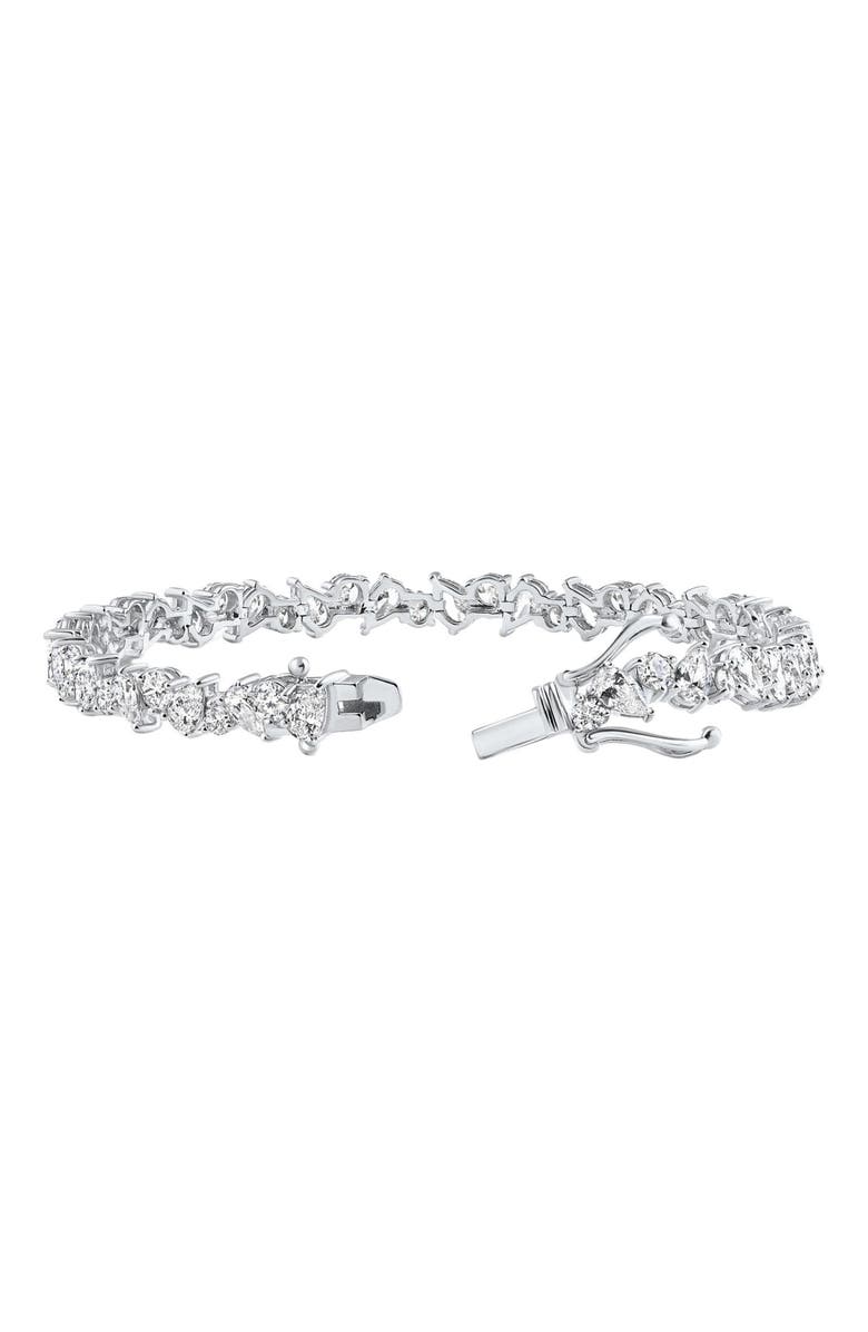 Bliss Diamond 8Ct Pear & Round Diamond Tennis Bracelet 14k Gold 7" Lab Grown, Alternate, color, 