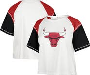 '47 Women's '47 Cream Chicago Bulls Premier Raglan Cropped T-Shirt