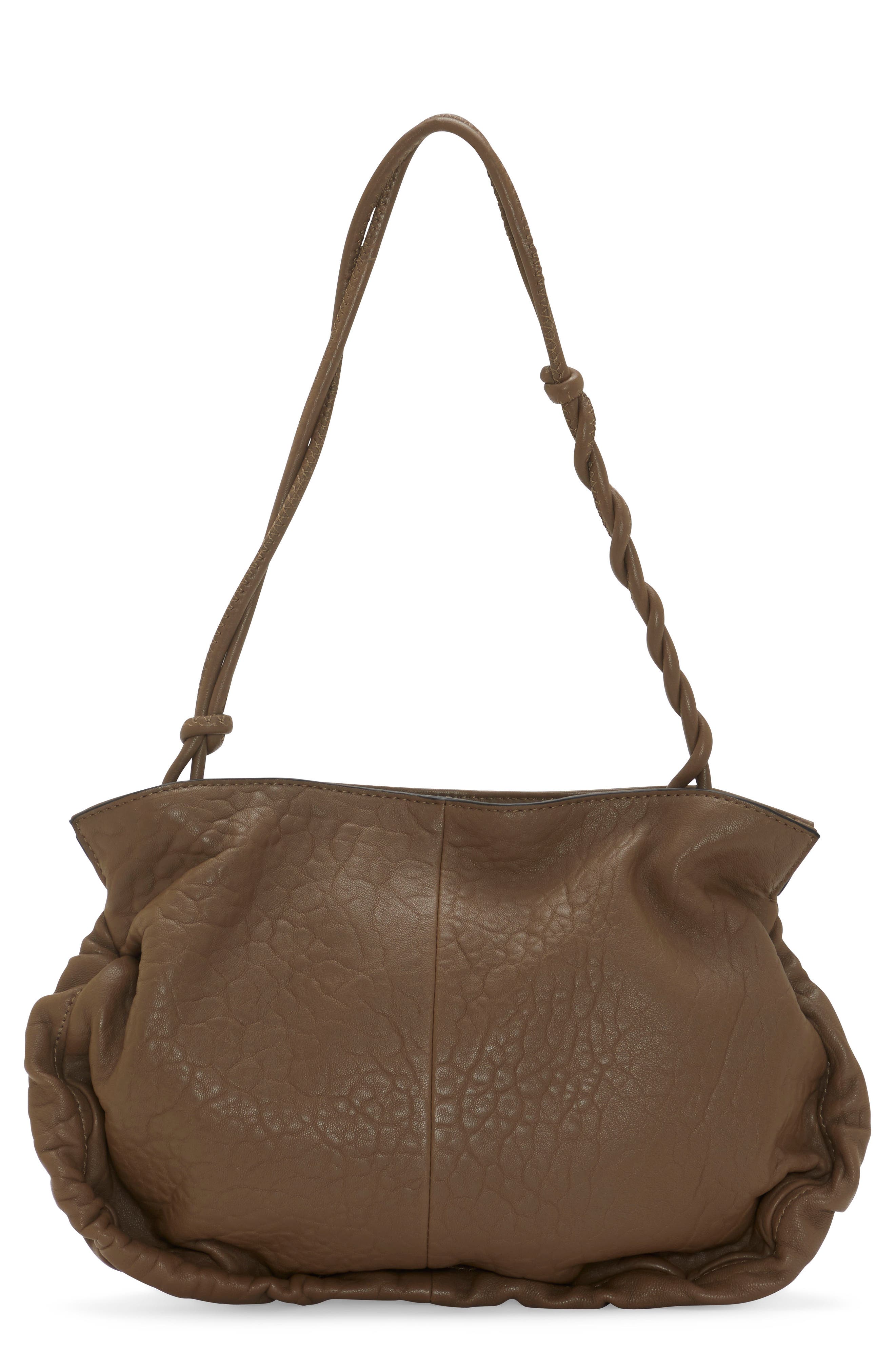 Tally Snake Embossed Leather Top Handle Bag, Main, color, DEEP MOSS