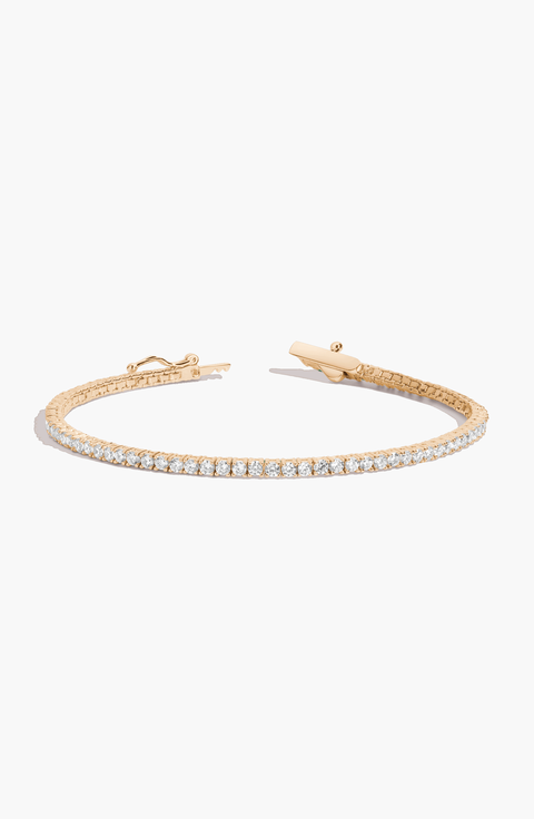 Lab Grown 3ct White Sapphire Tennis Bracelet