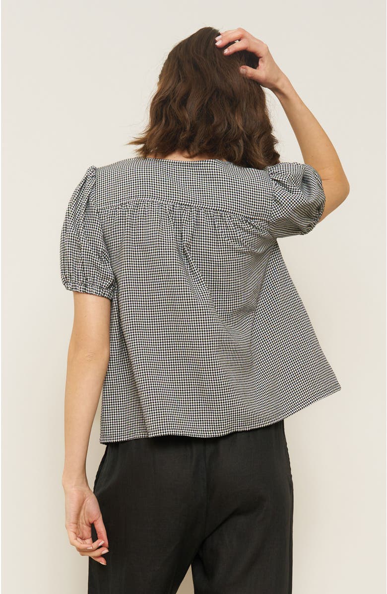 Whimsy + Row Birdie Top, Alternate, color, Black Gingham