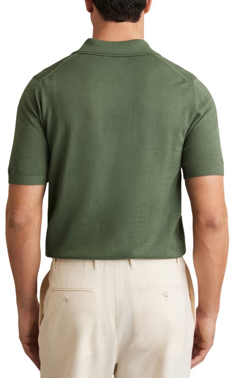 Reiss Duchie Short Sleeve Merino Wool Polo Sweater In Multi