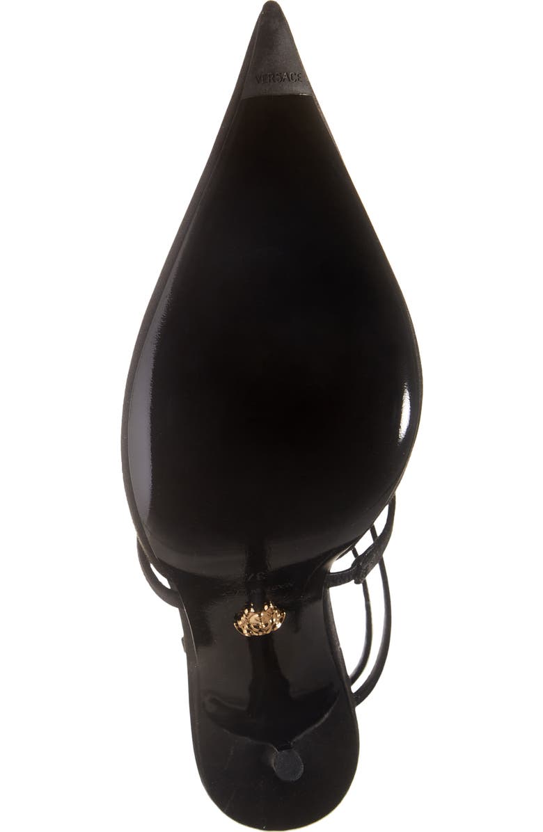 Versace Gianni Ribbon Cage Pointed Toe Pump, Alternate, color,