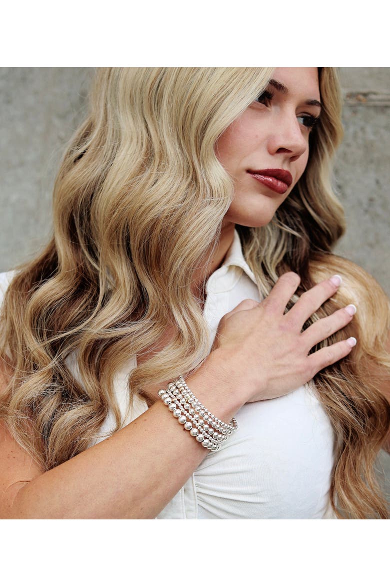 Sterling Silver Bracelet Stack, Alternate, color, Silver