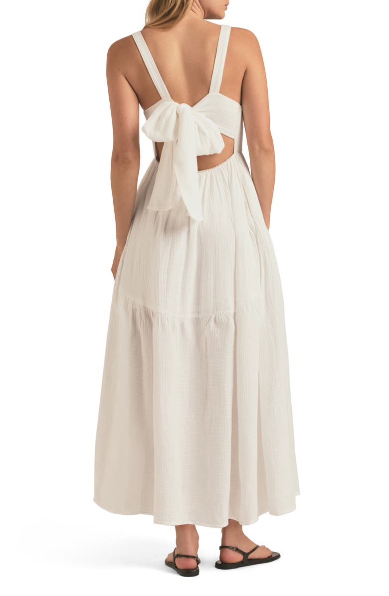 Favorite Daughter The Go To Tiered Bow Cotton Gauze Sundress, Alternate, color,