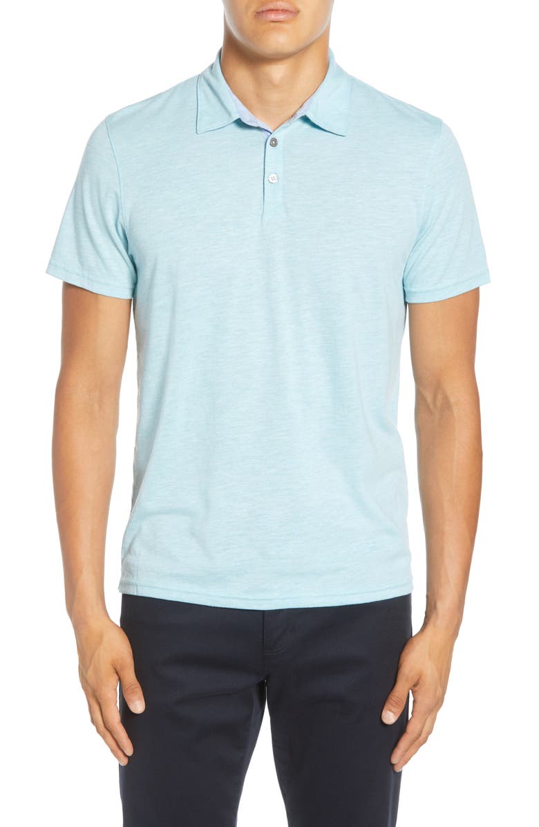 Zachary Prell Liff Regular Fit Slub Polo, Main, color, 