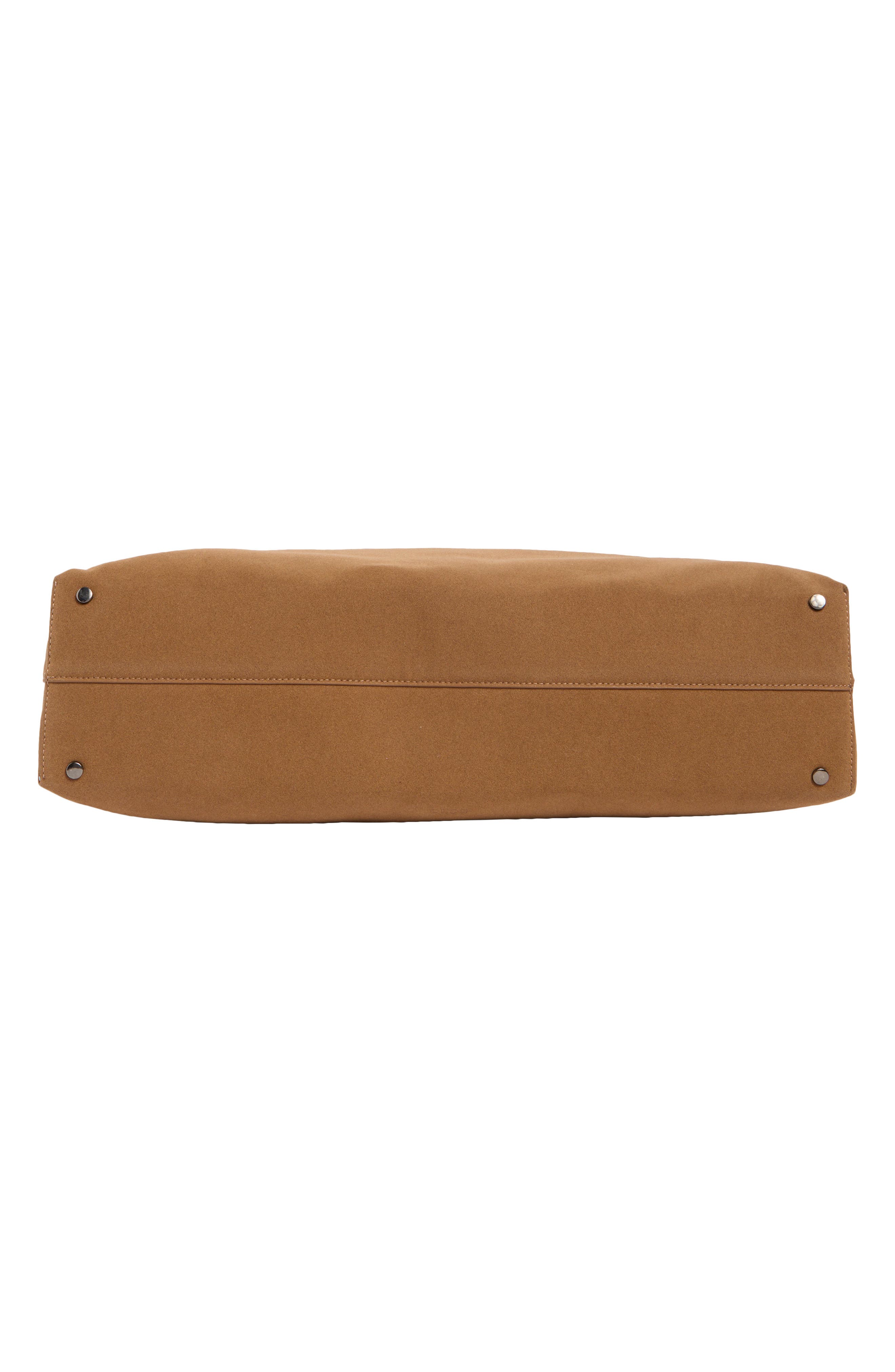 Faux Suede Hobo, Alternate, color, CARAMEL