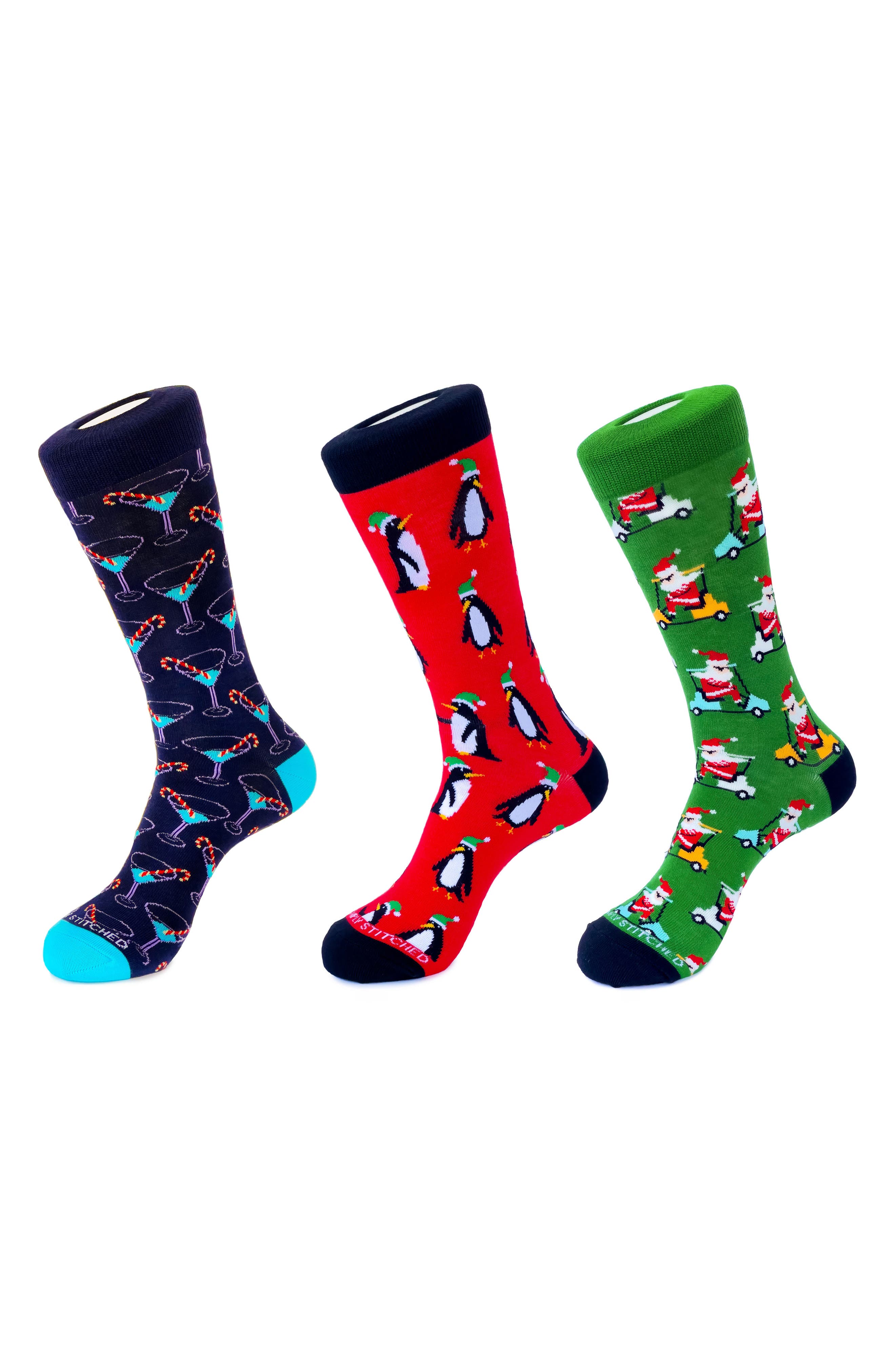 3-Pack Holiday Crew Socks