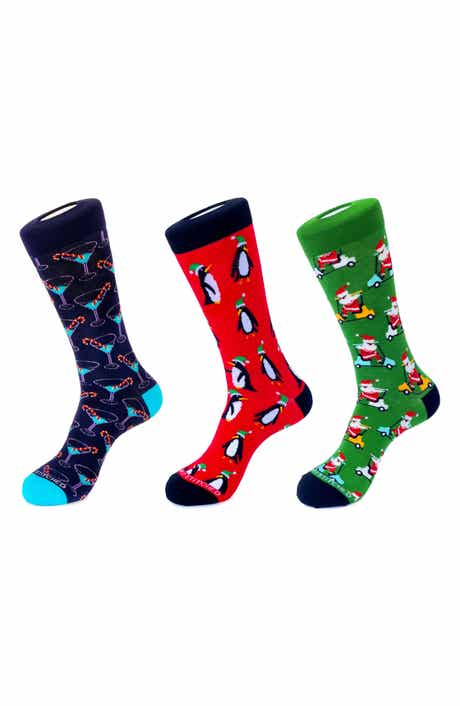 3-Pack Holiday Crew Socks