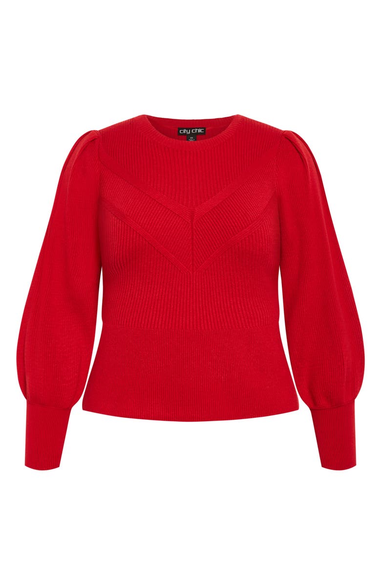 City Chic Jojo Rib Sweater, Alternate, color,