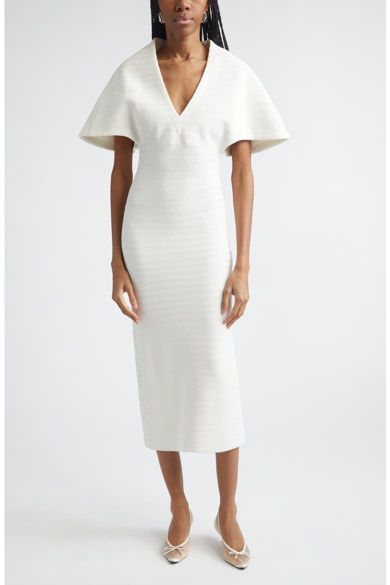 La Robe Maille Stanton Midi Dress, Main, color, WHITE