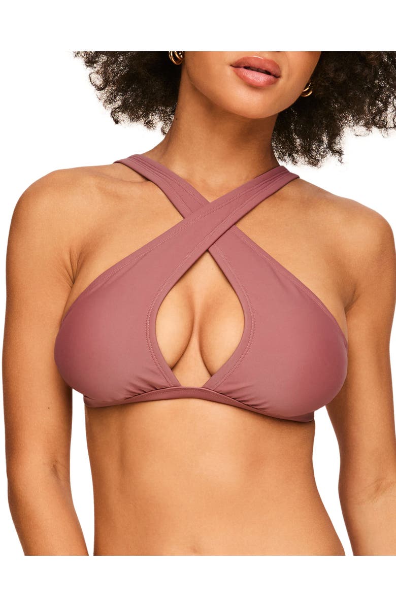 Adore Me Demi Swimwear Bra, Main, color, Dark Pink