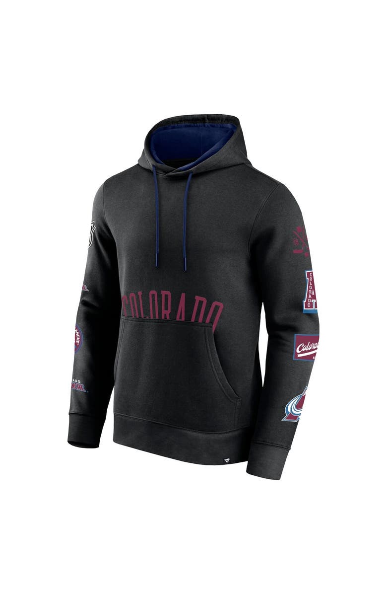 FANATICS Men's Fanatics Branded Black Colorado Avalanche Wild Winner Fleece Pullover Hoodie, Alternate, color,