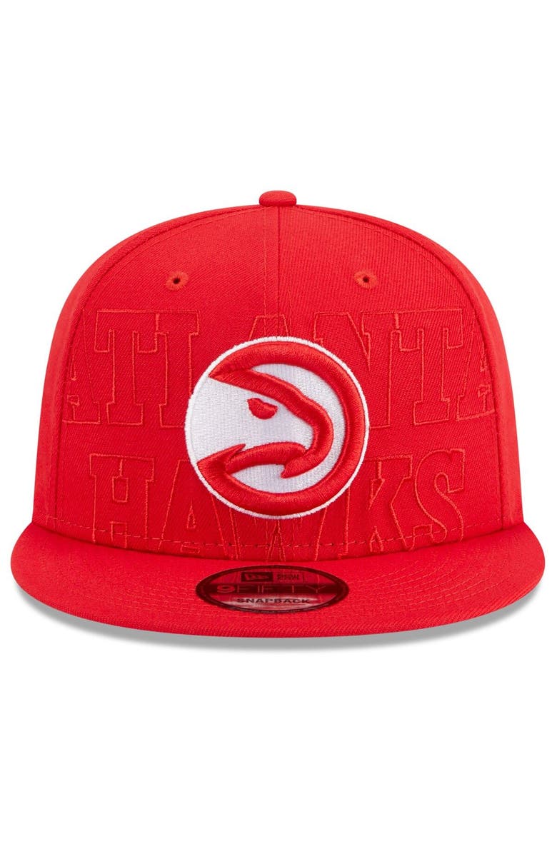 New Era Men's New Era Red Atlanta Hawks 2023 NBA Draft 9FIFTY Snapback Hat, Alternate, color,