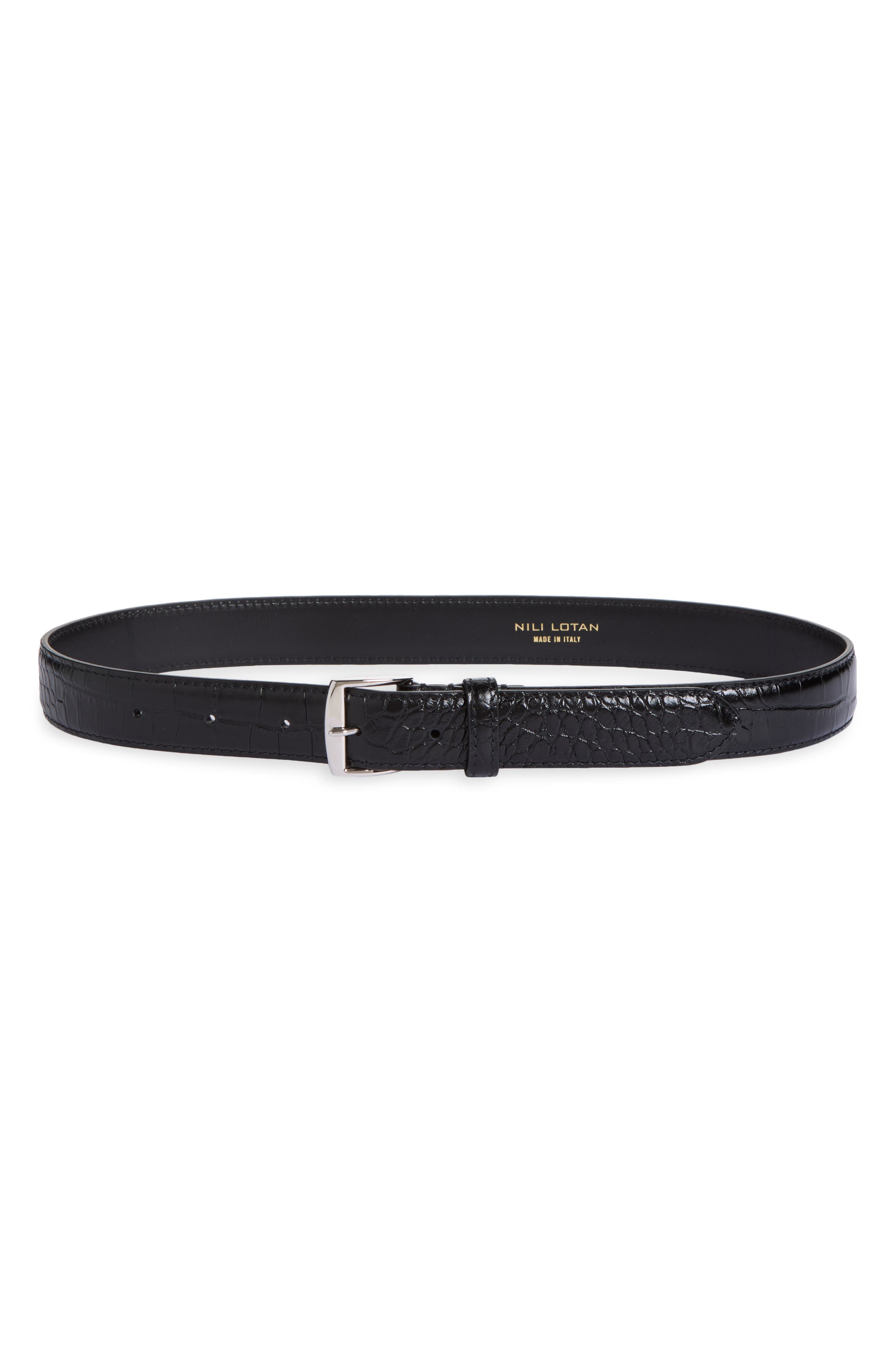 selected BLACK W/ SILVER BUCKLE