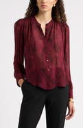 Nordstrom Shirred Chiffon Shirt