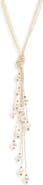 NORDSTROM RACK Faux Pearl Tassel Drop Necklace