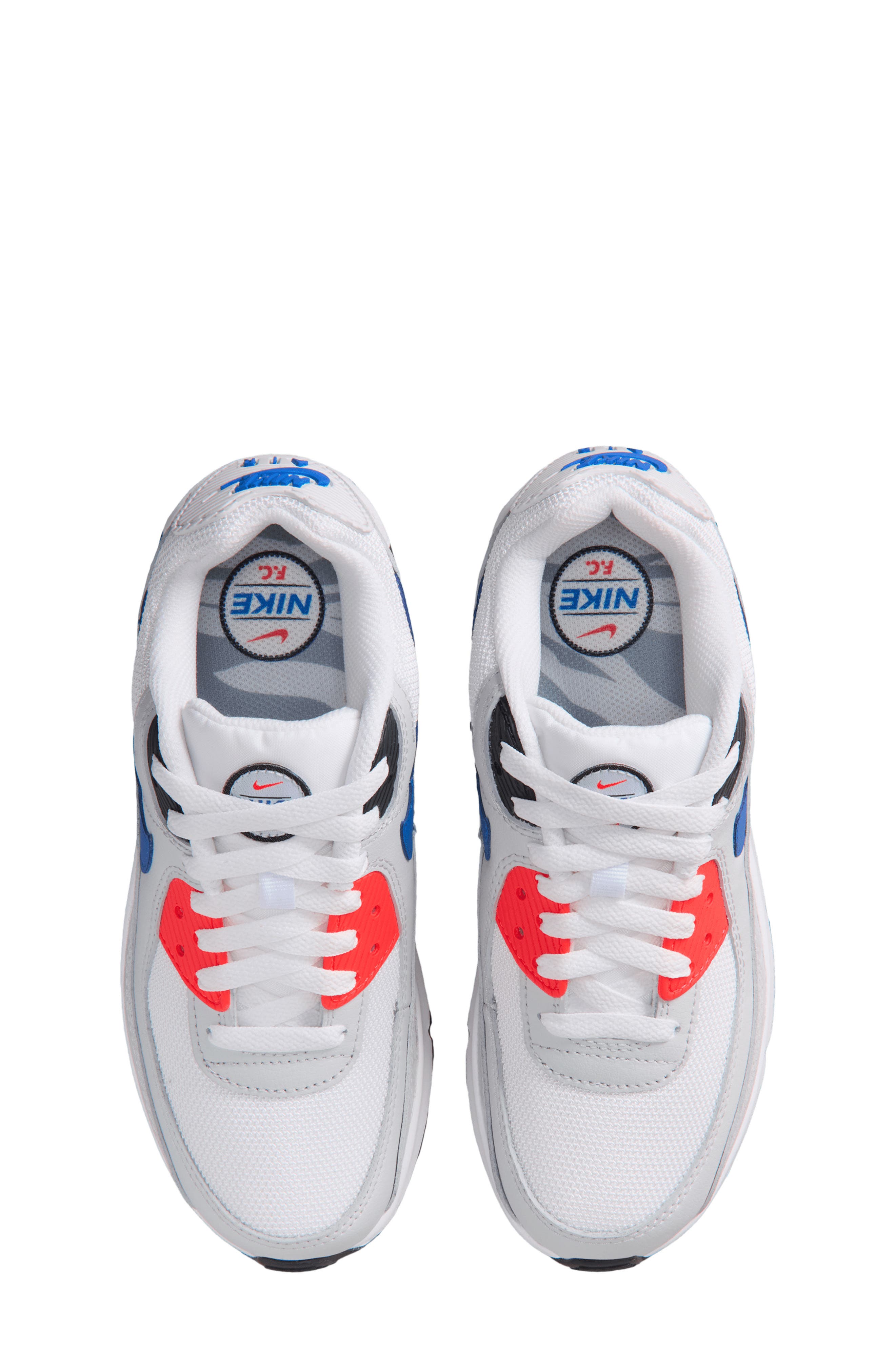 Nike Kids' Air Max 90 SE Sneaker, Alternate, color, White/ Photon Dust/ Crimson