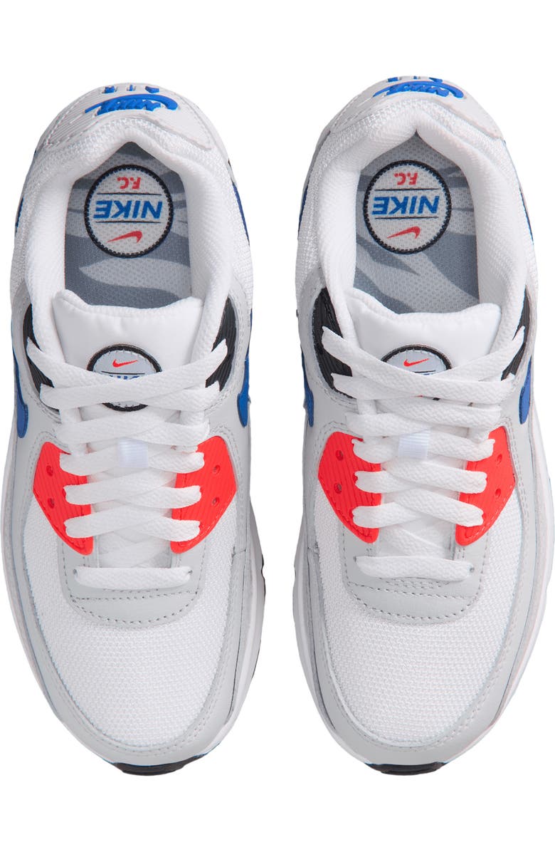 Nike Kids' Air Max 90 SE Sneaker, Alternate, color, White/ Photon Dust/ Crimson