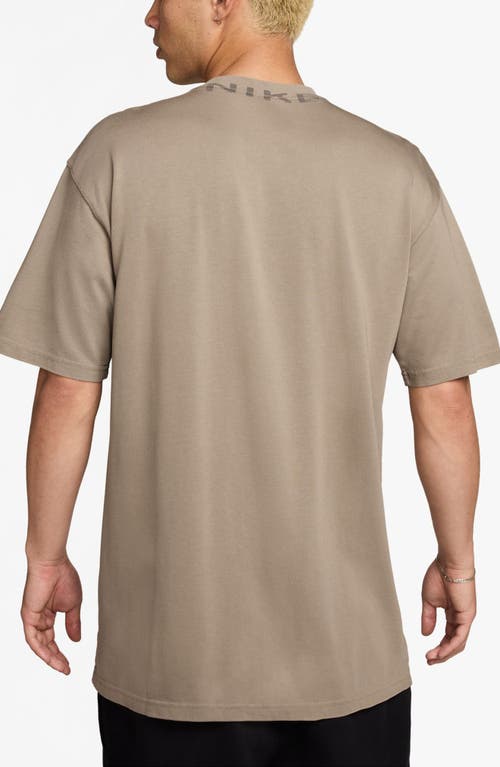 Nike Sportswear Collar Print T-shirt In Brown