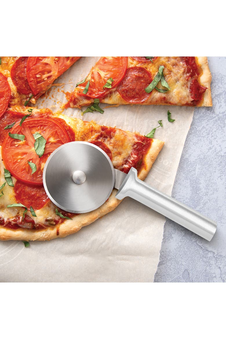Cutlery Pizza Cutter Stainless Steel Wheel, Alternate, color, Silver