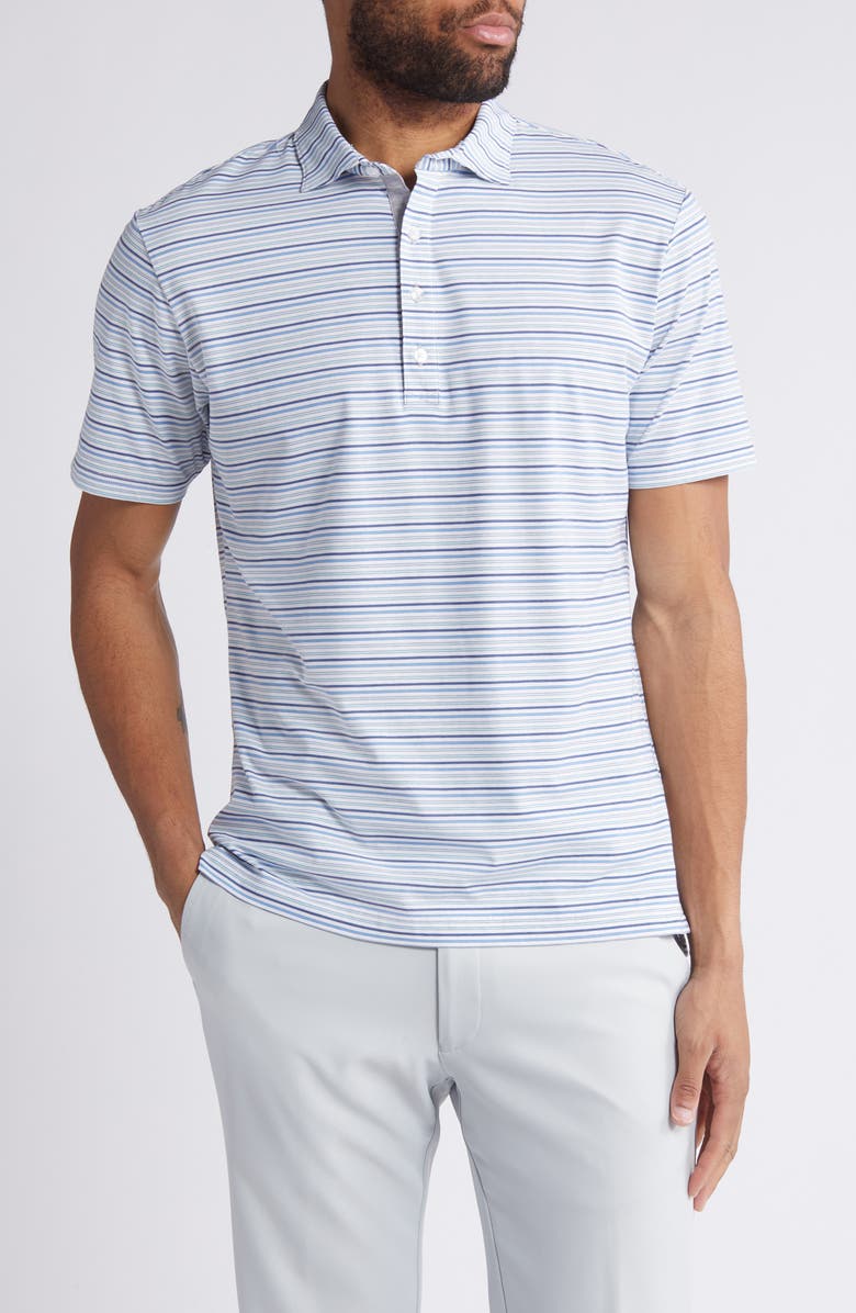 johnnie-O Linxter Stripe Cotton & Lyocell Blend Golf Polo, Main, color, 