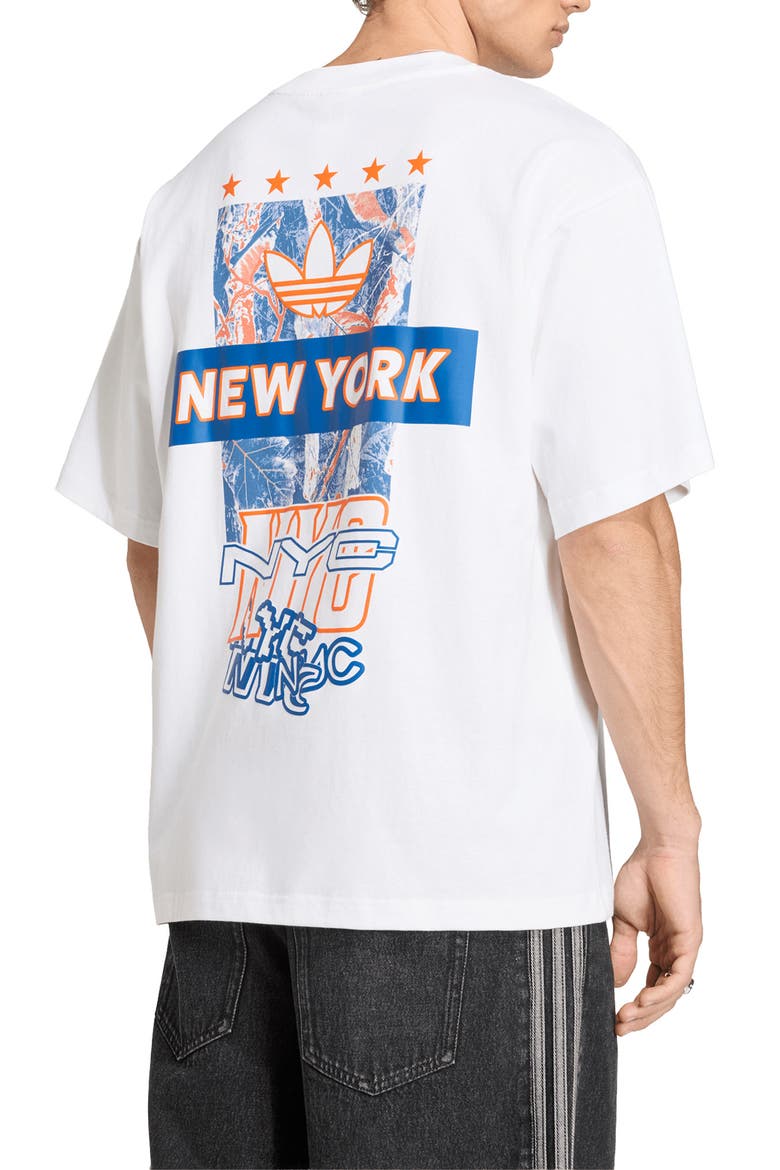 New York City Cotton Graphic T-Shirt, Alternate, color, WHITE/ COLLEGIATE ROYAL