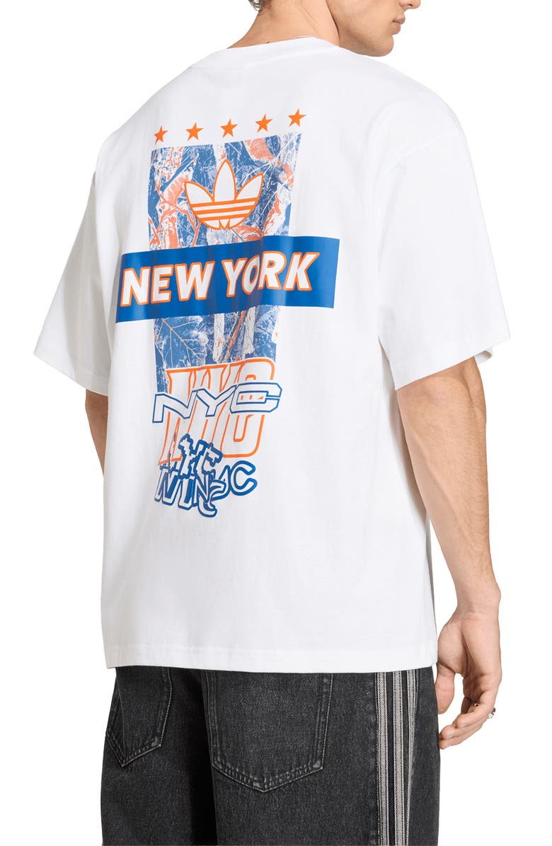 adidas New York City Cotton Graphic T-Shirt, Alternate, color, White/ Collegiate Royal