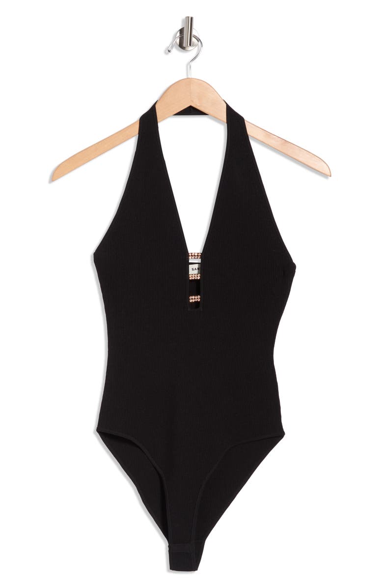 SANDRO Amiens Sleeveless Bodysuit, Main, color, 